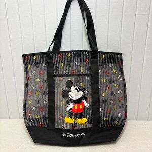 Disney Walt Disney World Mickey Mouse Large Striped Tote